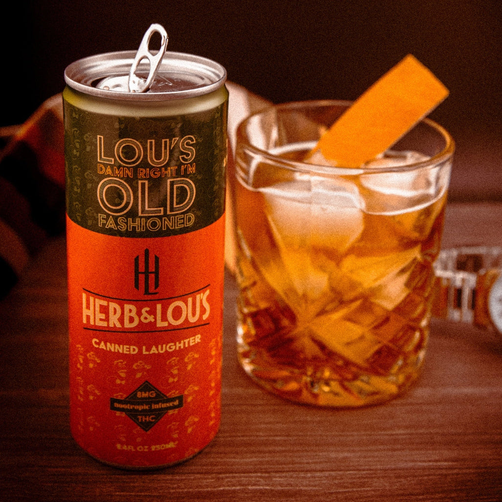 Lou's Old Fashioned THC Drink | 8mg Hemp Delta-9 | Herb & Lou's