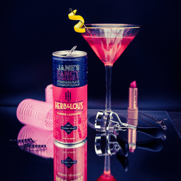 Jane's Pomegranate Cosmo THC Drink | 8mg Hemp Delta-9 | Herb