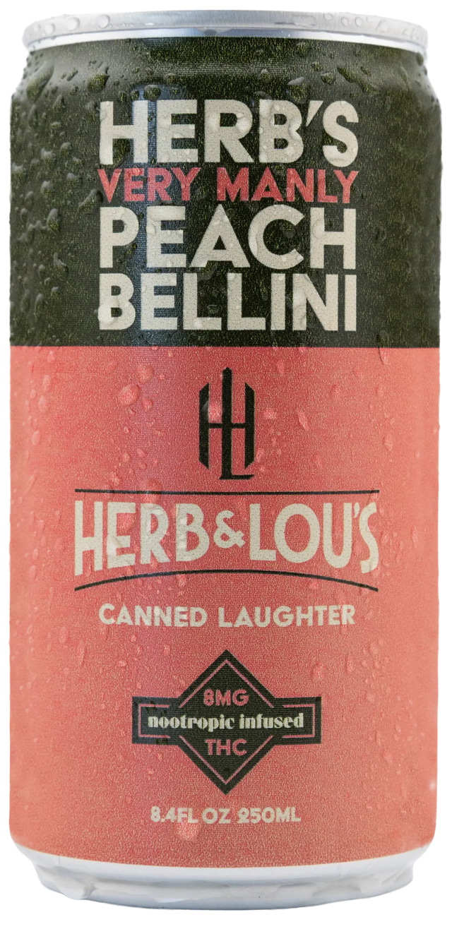 Herb's Very Manly Peach Bellini can