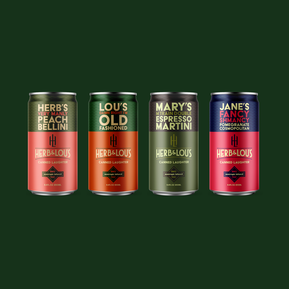 The Variety Pack — all four Herb & Lou's THC cocktails